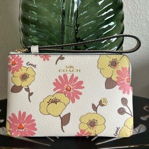 Coach Floral Wristlet
